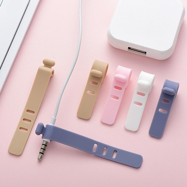 Dụng cụ quấn cáp sạc dây tai nghe usb bằng silicon tiện dụng