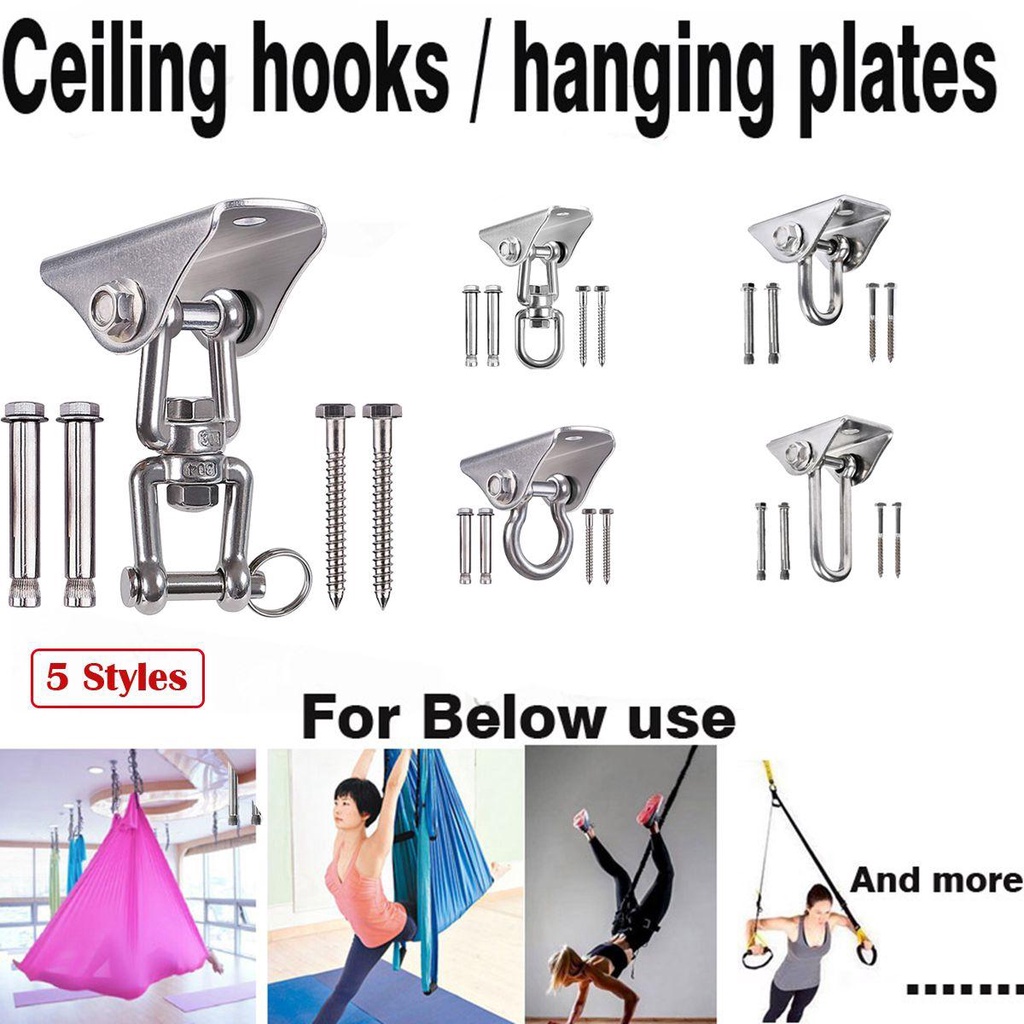 Móc Treo Võng Gắn Tường Bằng Thép Không Gỉ Chịu Lực Tốt Dùng Tập Yoga