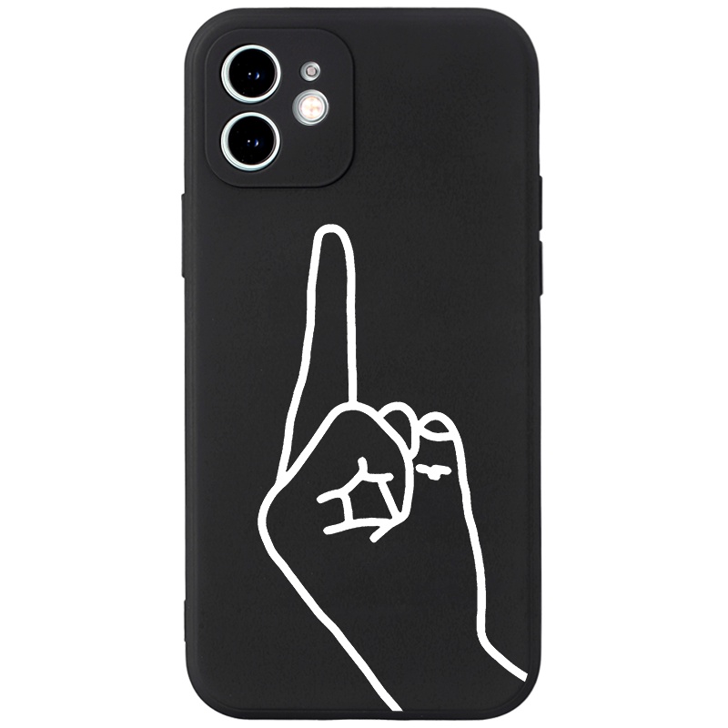 Ốp Điện Thoại JEERO hoạt hình cặp đôi dễ thương đẹp nam nữ độc lạ đen Cho iphone 14 13 12 11 Pro Max SE 2020 X XR XS 8 7 ip 6S 6 Plus kute HFF1281