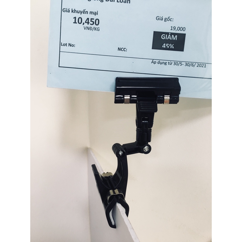 Kẹp sale giảm giá quảng cáo robot xoay 360 độ dùng để kẹp bảng giá, tấm sale , CTKM tại các shop và siêu thị