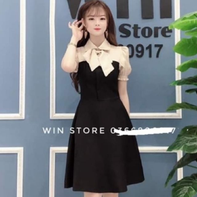 Đầm đẹp ❤️FREESHIP❤️ Đầm dự tiệc cổ nơ
