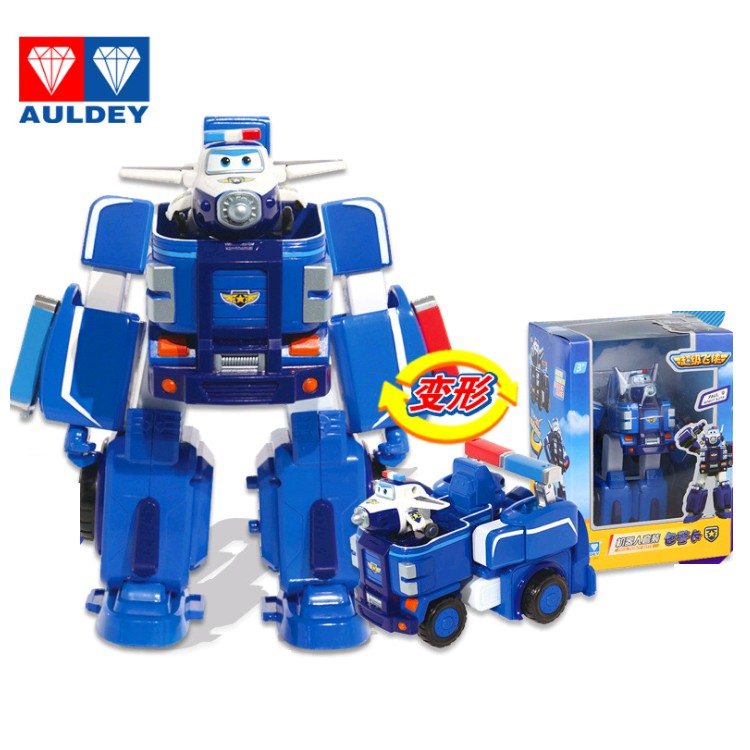 Mô hình Robot biến hình superwings kết hợp xe cứu hộ nhỏ - Cảnh Sát Paul (loại lớn) đồ chơi trẻ em