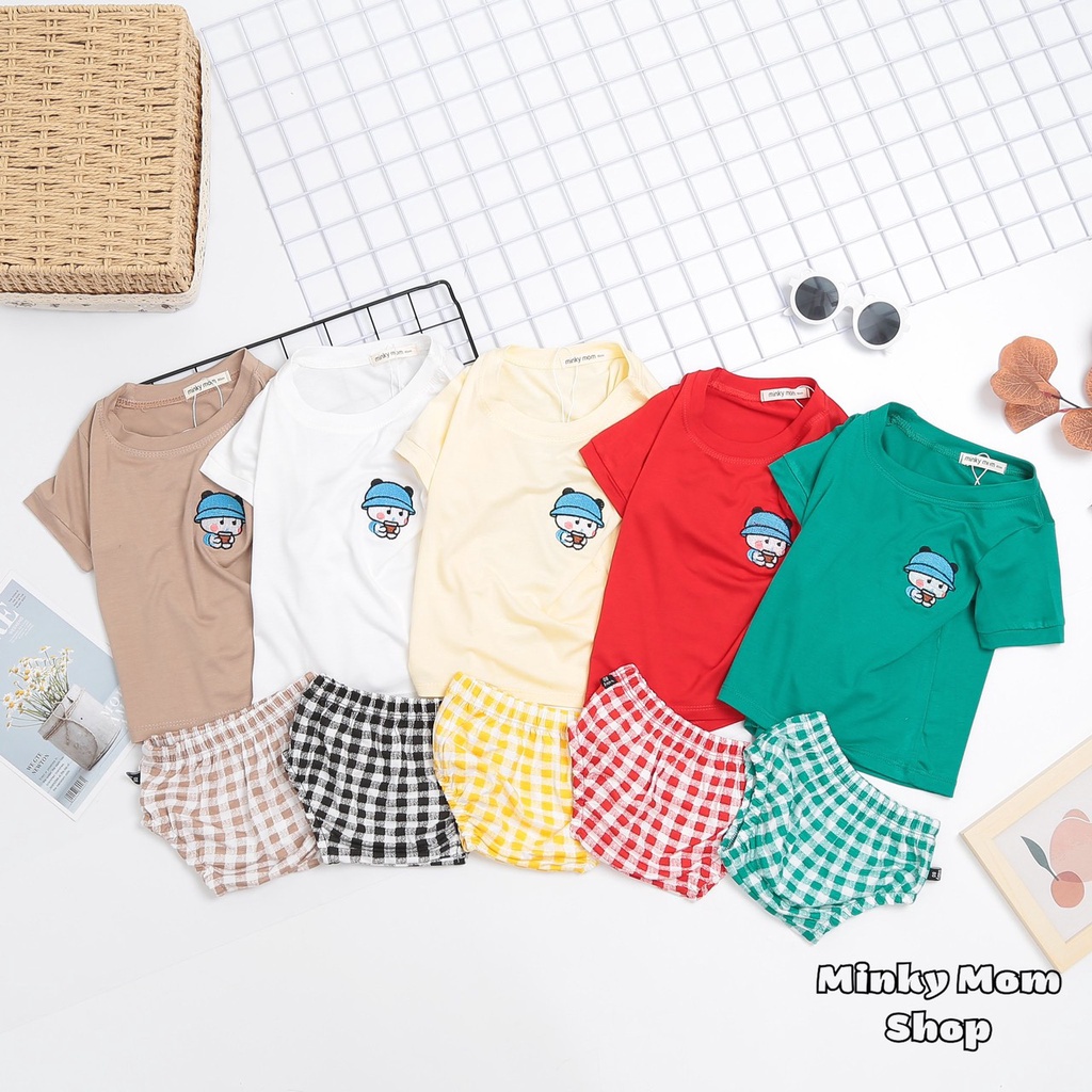 Bộ Chip Minky Mom Thun LạnhFREE SHIPCao Cấp Dể Thương Cho Bé Gái Bé Trai, Đủ Màu