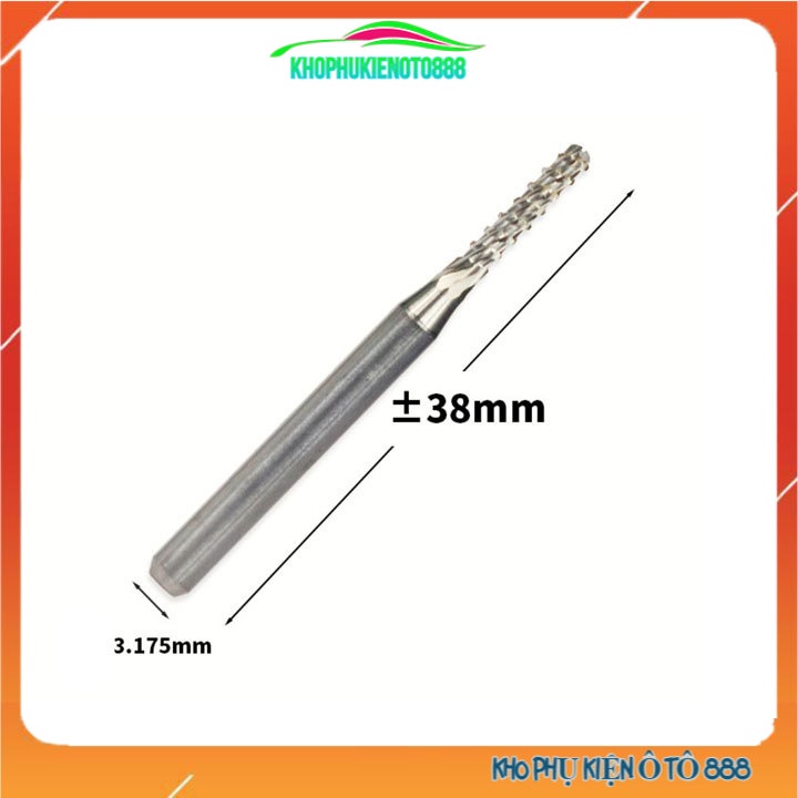 1 mũi phay ngón CNC kích thước tùy chọn 1.2mm, 1.5mm, 2mm, 2.5mm, 3mm