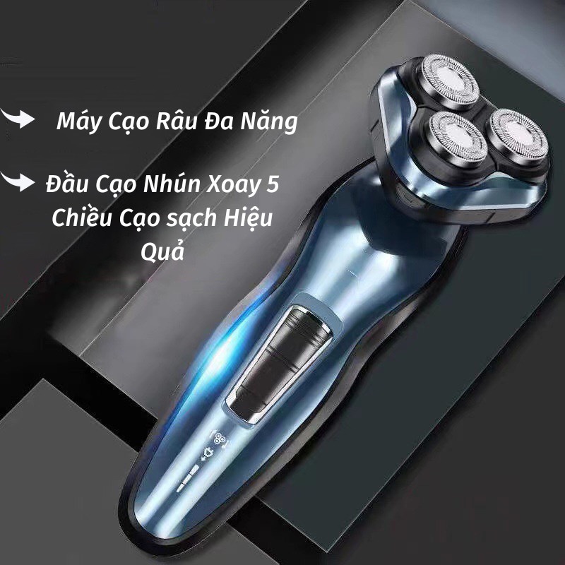 Máy Cạo Râu Đa Năng Máy Cạo Râu Mini Lưỡi Cạo Nổi 5D Sạc Pin Đầu Cạo Chống Nước Gia Dụng Thông Minh ASAKI