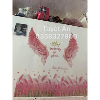 Decal dán tường mẫu đôi cánh thiên thần ( kèm kích thước va ảnh thật)