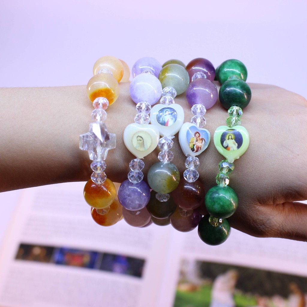 Vòng Tay Chuỗi Lòng Thương Xót Đá 12Ly