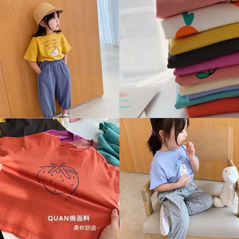 Áo Thun Tay Ngắn In Họa Tiết Hoạt Hình Dễ Thương Dành Cho Bé Gái