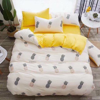 Set chăn ga cotton đũi + chăn phao