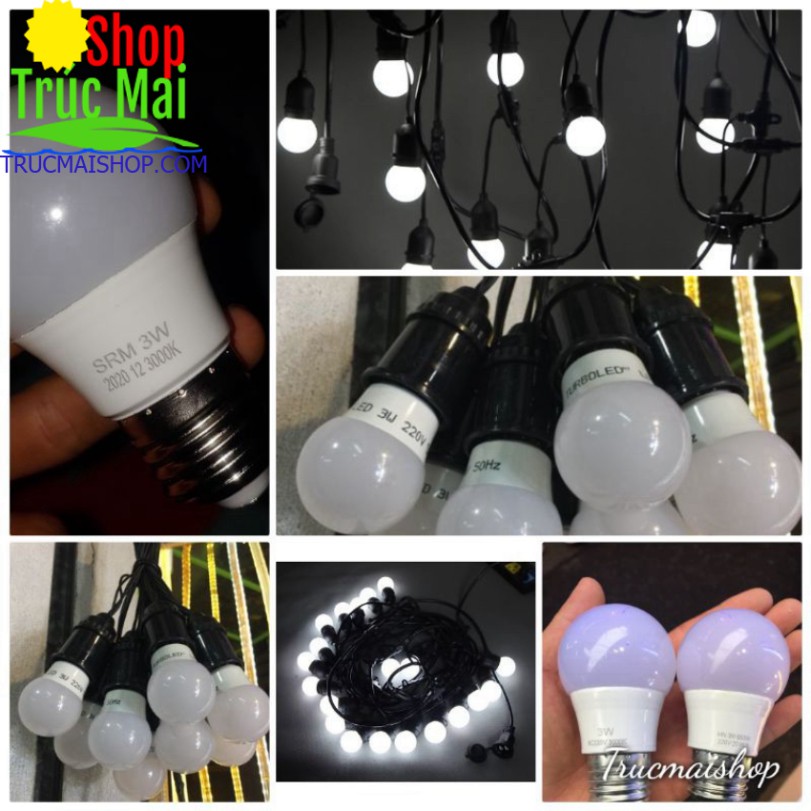Bóng đèn LED 3W ánh sáng vàng, trắng siêu tiết kiệm điện