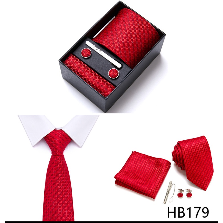 8cm Mens Slim Tie Hộp quà cao cấp Set Chú rể kết hôn kinh doanh chuyên nghiệp ăn mặc thời trang phụ kiện lễ hội quà tặng
