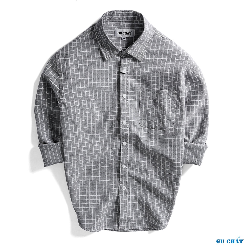 Áo Sơ Mi Nam Caro Dài Tay GU CHẤT, Form Slim Fit Vừa Vặn, Vải Cotton Mềm Mịn, Thoáng Mát - SGC04