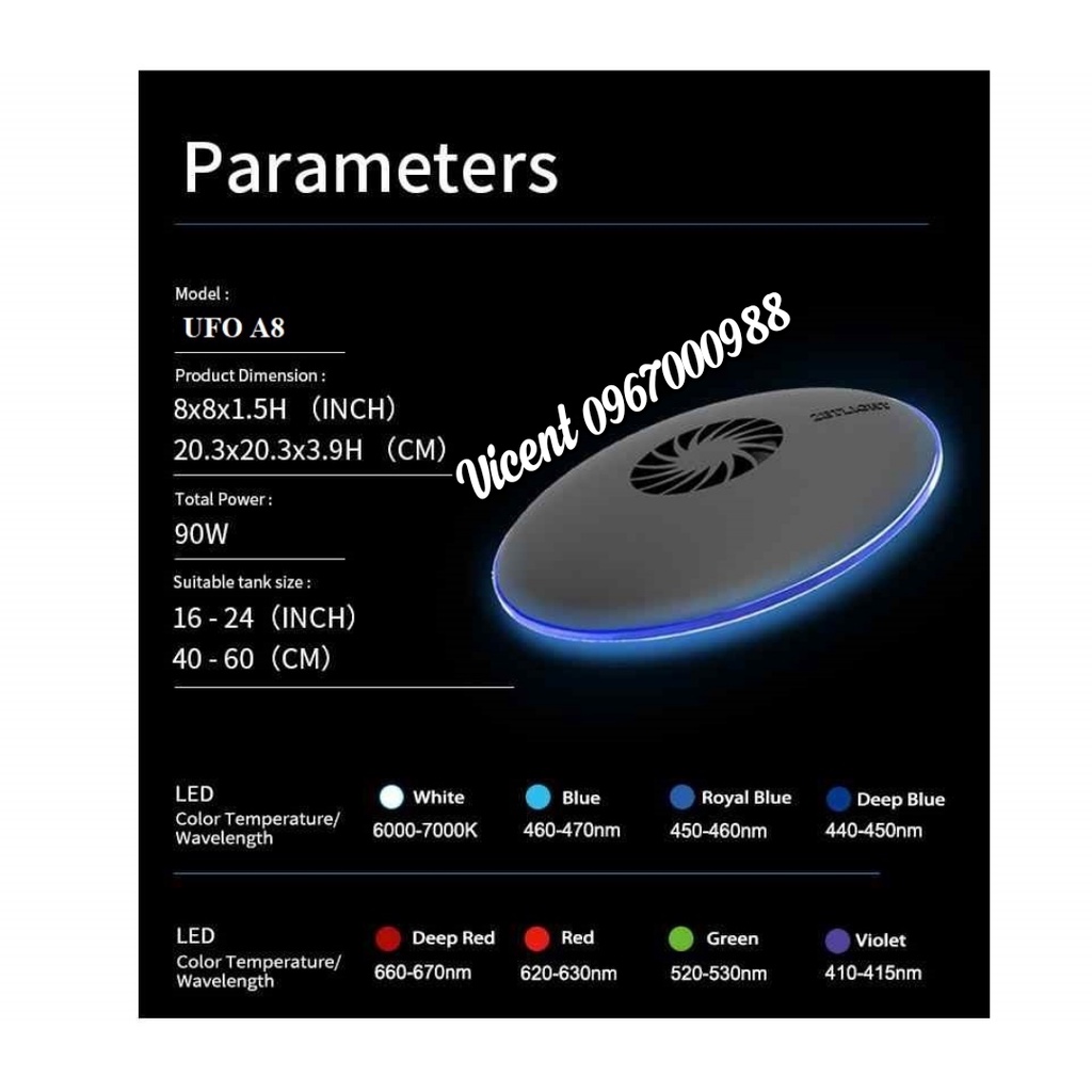 ZETLIGHT UFO A8/Z8  - Đèn LED cho hồ cá biển