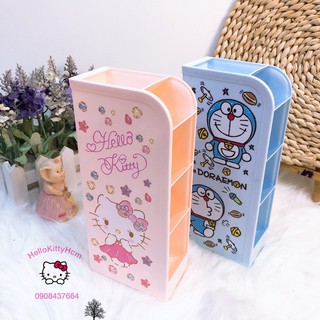 🍃Khay góc để văn phòng phẩm Kitty và Mon