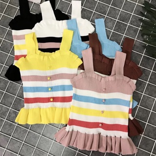 ÁO LEN CROPTOP 2 DÂY HÀN QUỐC