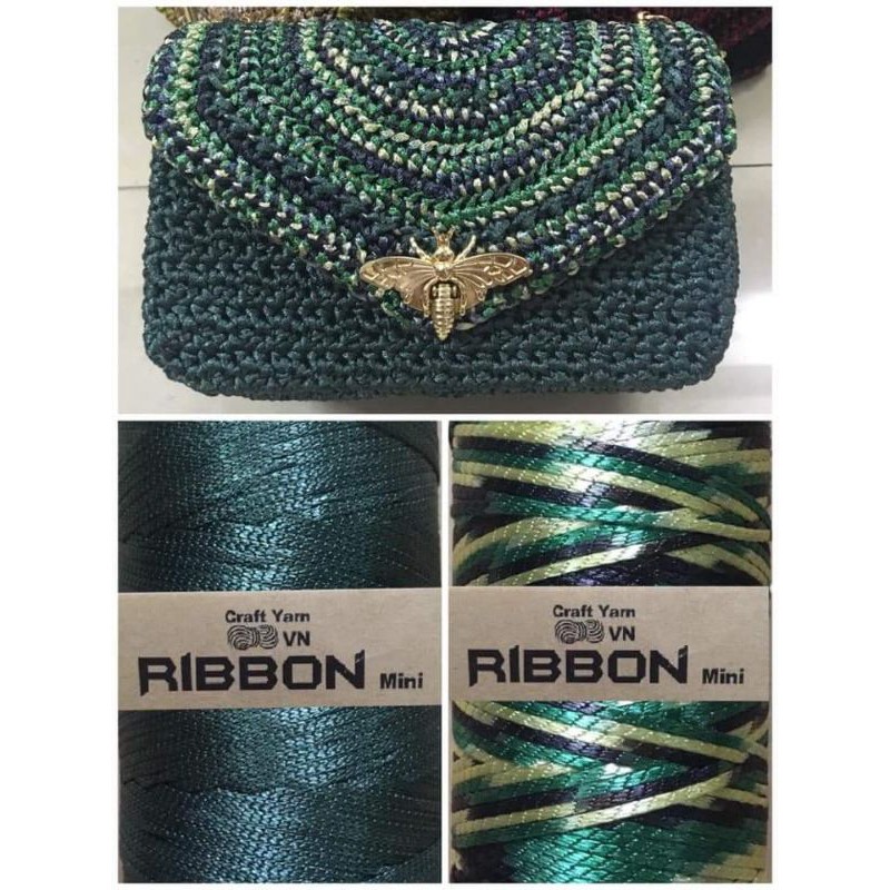 Sợi Ribbon màu loang mini