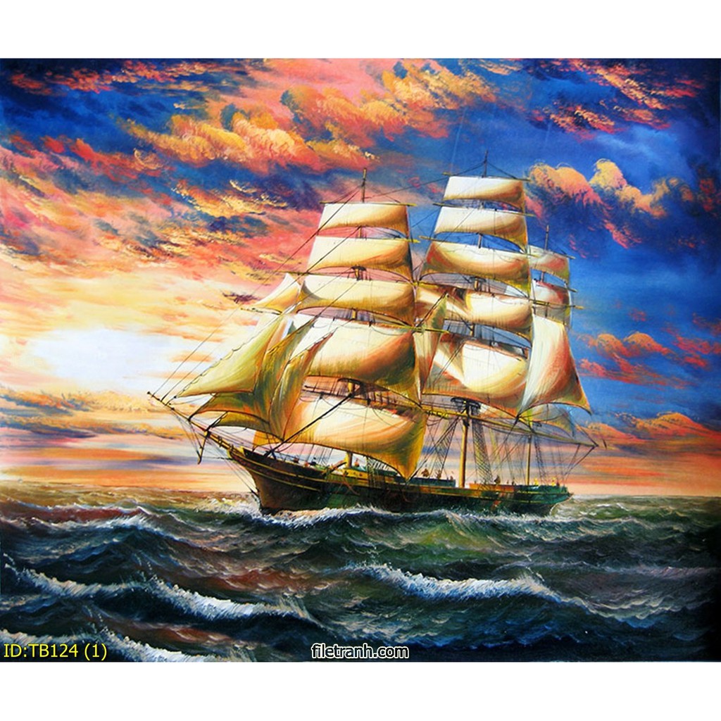 Tranh In CanVasThuận Buồm Xuôi Gió Tranh Treo Phòng Khách Phòng Ngủ Decor Trang Trí Nhà Cửa