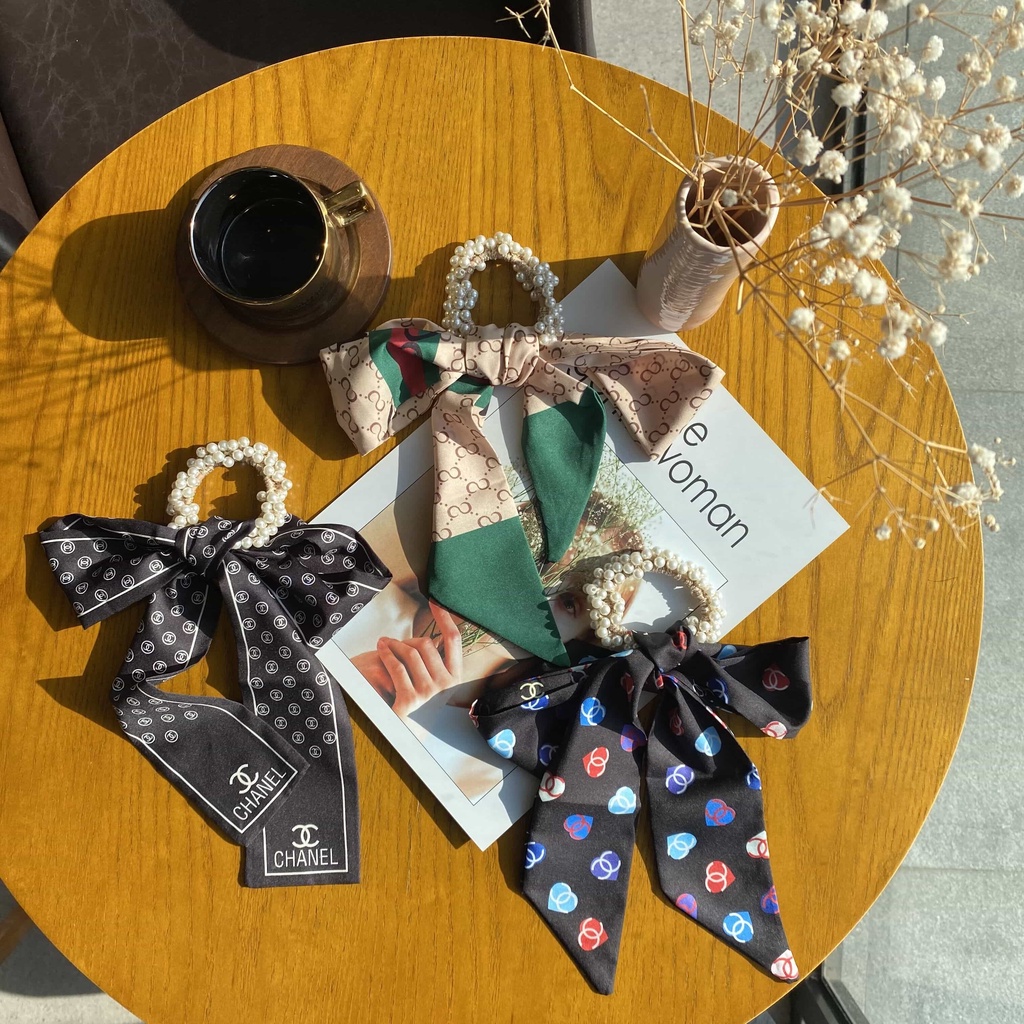 Băng đô cài tóc đính nơ ruy băng phong cách Hàn Quốc thời trang mới cho nữ