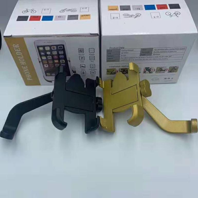 Kẹp giá đỡ điện thoại xe máy C2 gắn chân gương chắc chắn