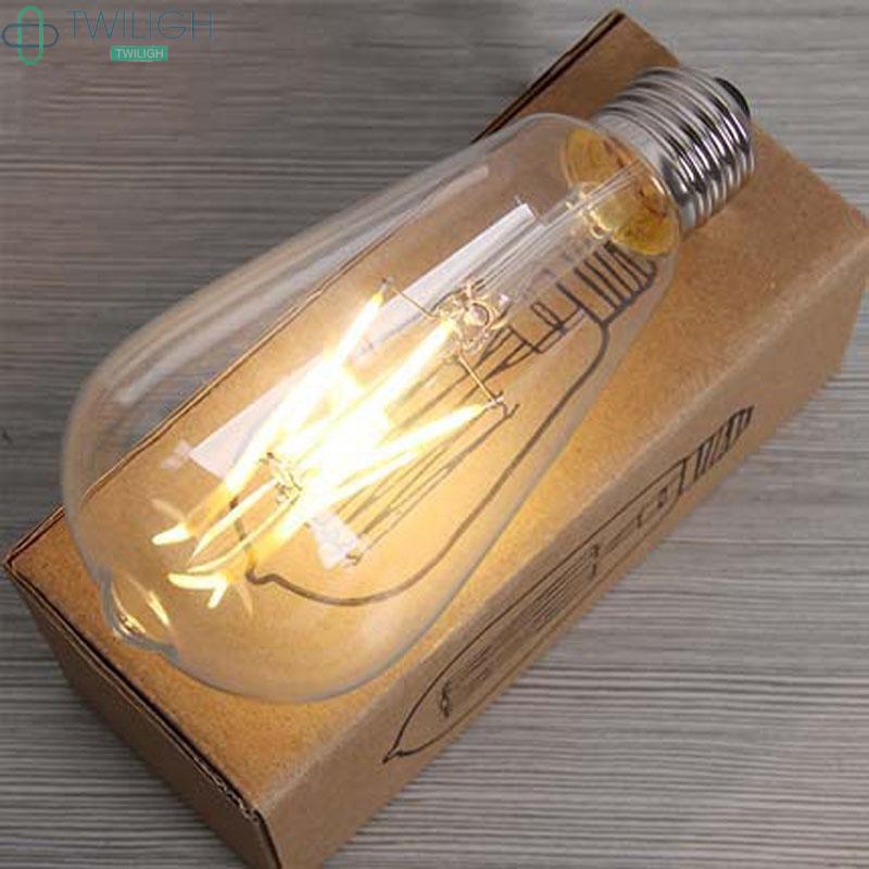 Bóng đèn LED phong cách Edison dạng dây tóc 2W-8W ST64 E27