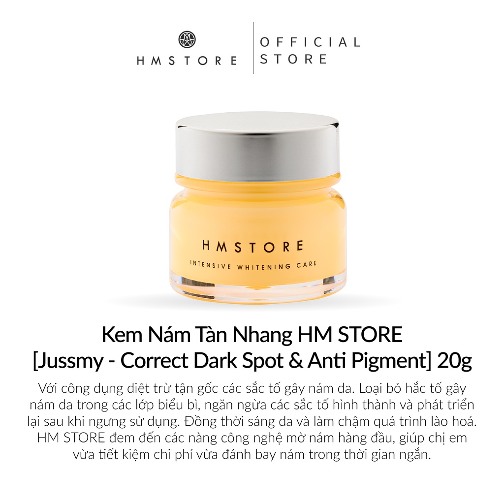 Kem Nám Tàn Nhang HM STORE - [Jussmy - Ngừa Nám Tàn Nhang] 20g