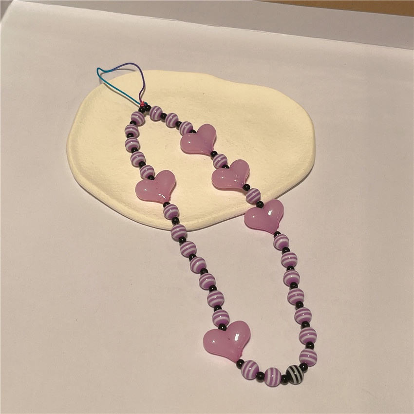 Dây GàI HọA TiếT TráI Tim Để GắN ĐiệN ThoạI Di ĐộNg TiệN DụNg