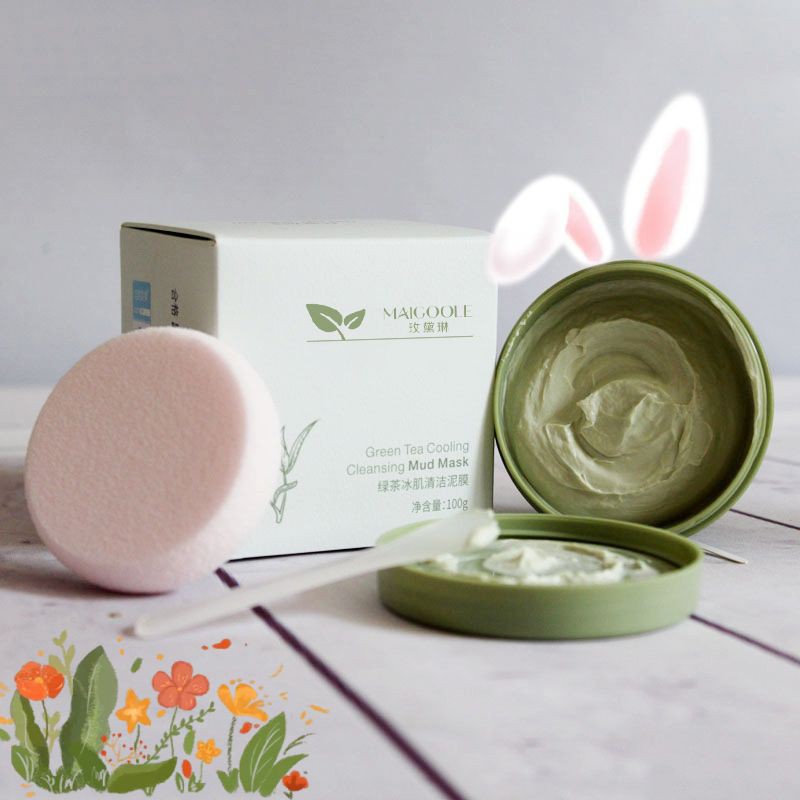 A9 Mặt Nà Trà Xanh Đất Sét Maigoole 100gr Dưỡng Trắng Da, Làm Mờ Thâm Sạm, Ngừa Mụn Hiệu Quả, Giúp Da Khỏe Đẹp Đều Màu