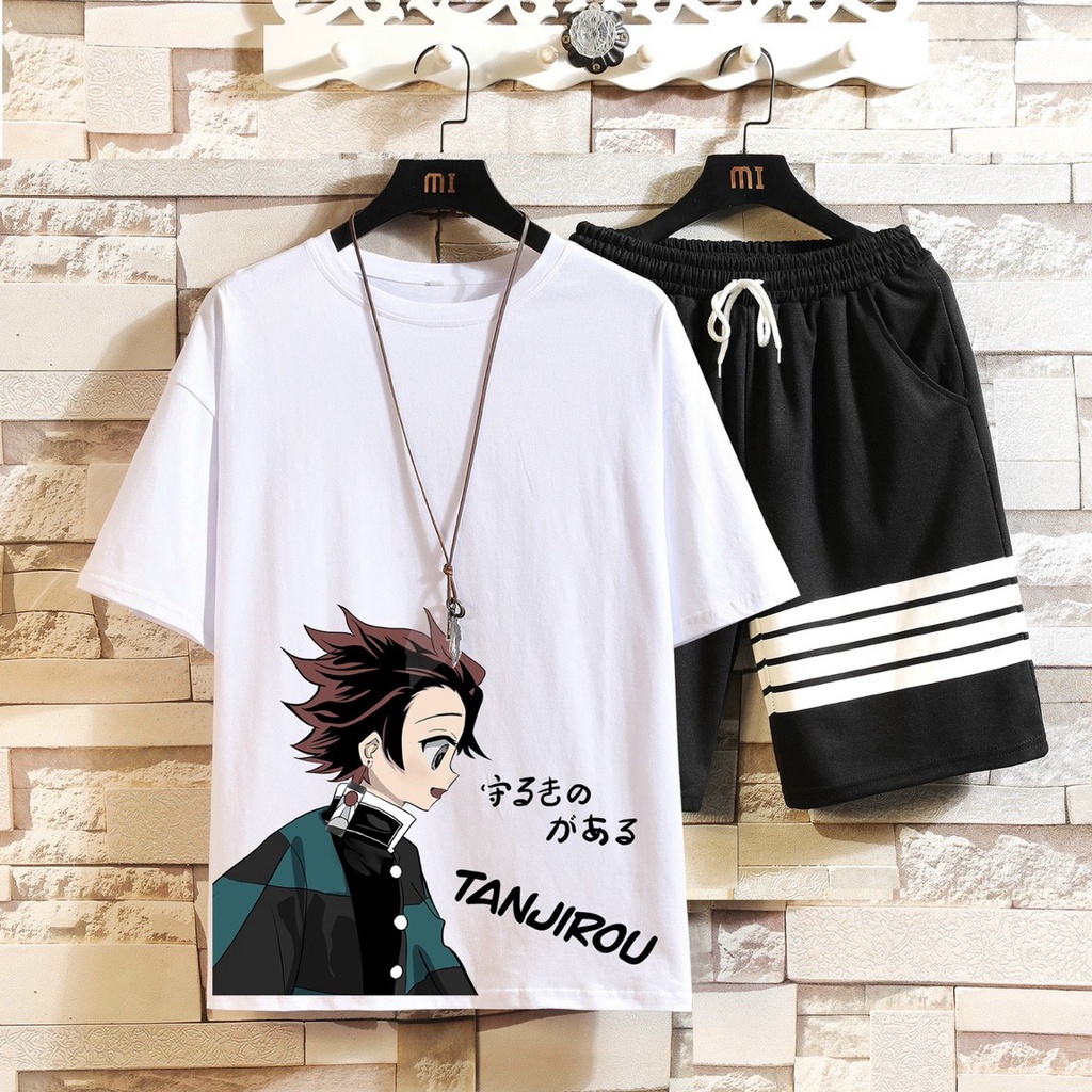 ❤️ GIÁ SỈ ❤️ Bộ Thể Thao Nam TANJIROU - SÉT ĐỒ HÈ QUẦN ÁO NAM NỮ MẶC NHÀ THUN LƯỚI MÈ