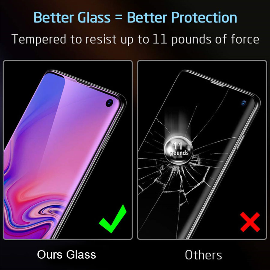 UV Full Glue Anti Blue Ray Tempered Glass For Samsung Galaxy Note 20 S20 Ultra S9 S8 S10 Plus Note 10 8 9 Lite Screen Protector