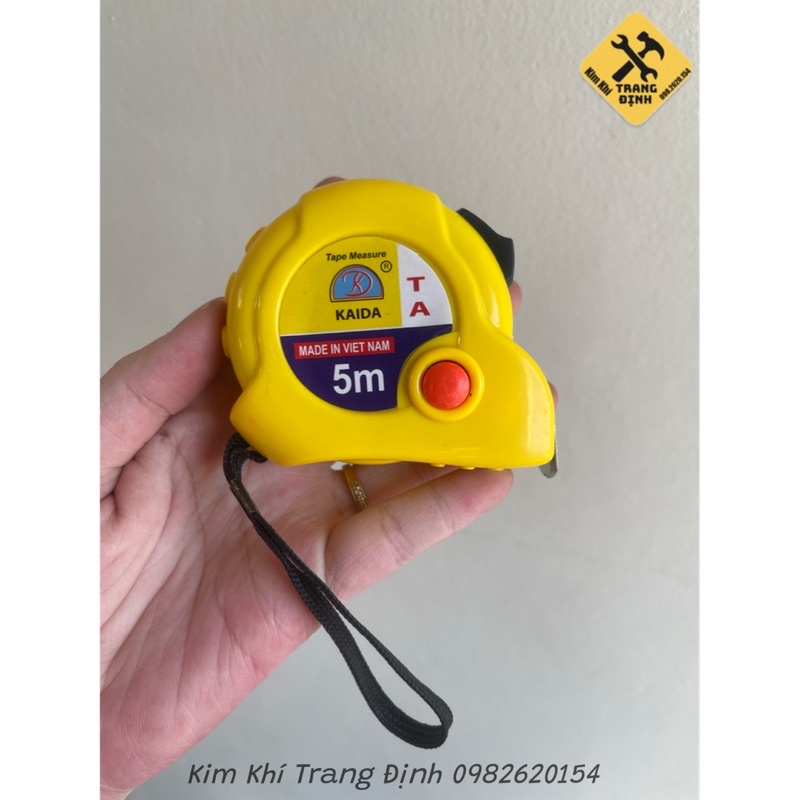 Thước cuộn 2 mặt 5m số to, lôban đo phong thuỷ KAIDA