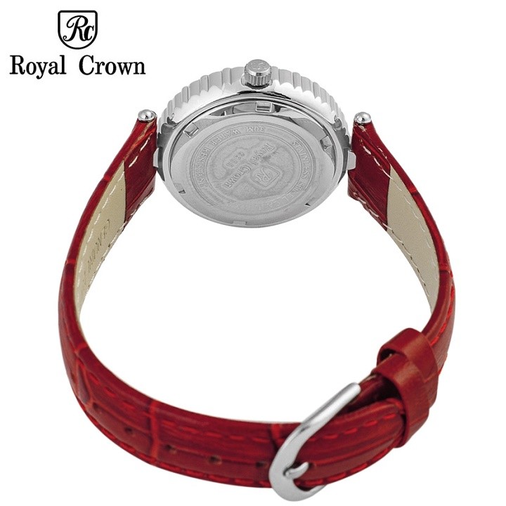 Đồng hồ nữ chính hãng Royal Crown 6305 dây da đỏ