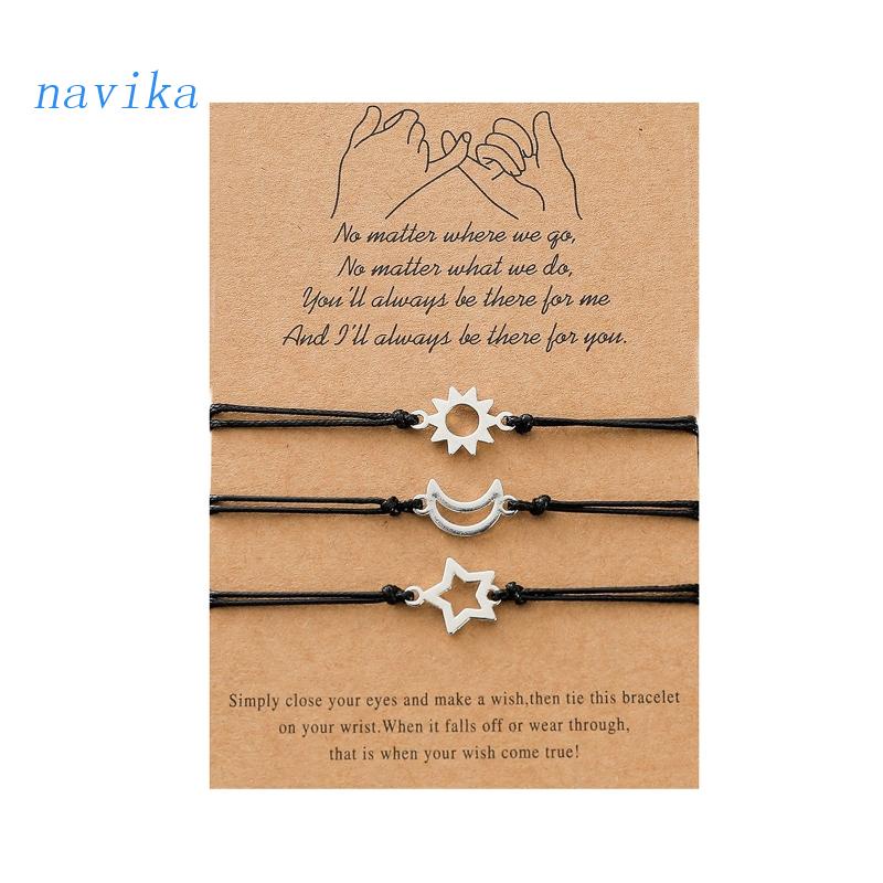 Set 3 Vòng Tay Thẻ Tình Bạn Mặt Kim Loại Khắc Chữ Best Friends