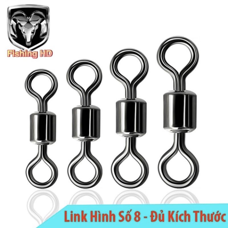 THANH LÝ Khóa Link Số 8 Mà Ní Buộc Dây Câu Đài 30 Chiếc Khóa Link Câu Cá PK2 đồ câu FISHING_HD
