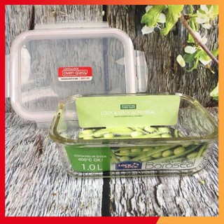 Hộp thủy tinh lock&lock vuông 630ml -1000ml , glasslock 400ml , bát ferroli vuông 500ml