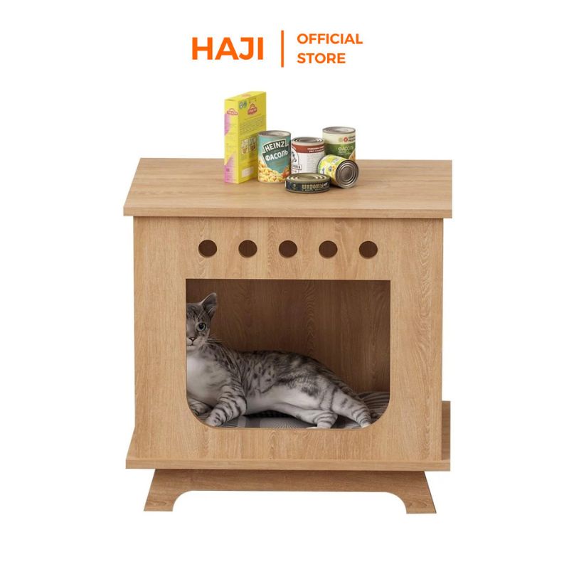 Chuồng thú cưng gỗ HAJI chống ẩm mốc tháo lắp linh hoạt A205