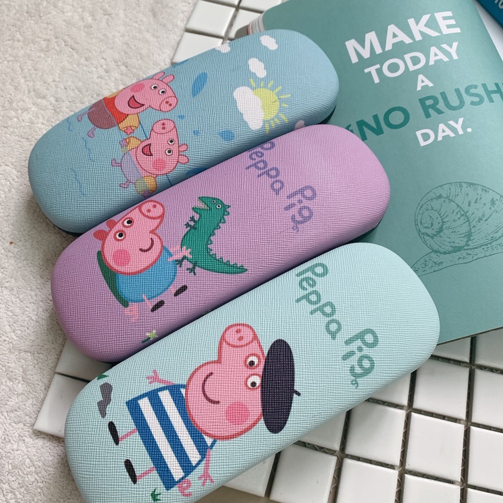 Hộp đựng kính heo con Peppa Pig dễ thương. Ảnh thật