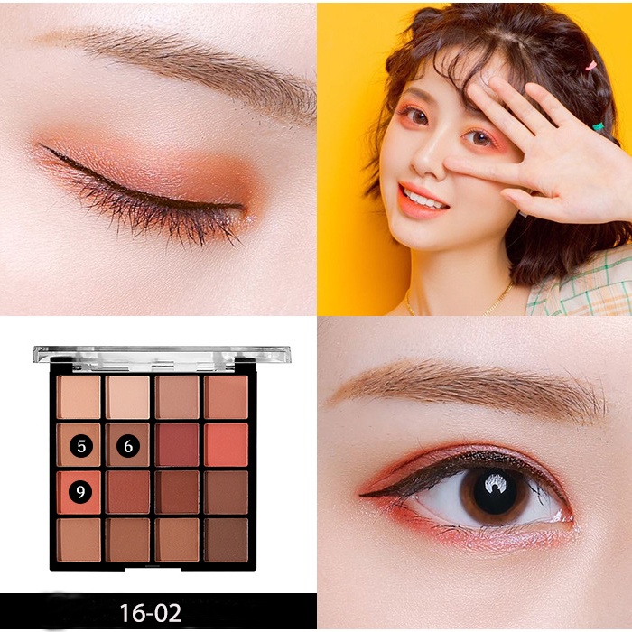 Bảng phấn mắt 16 màu trang điểm cho Nam Nữ Daisy Dear chất lượng chống thấm nước và mồ hôi không gây khó chịu cho da