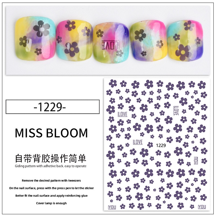 Miếng Dán Trang Trí Móng Tay Họa Tiết Hoạt Hình Dễ Thương Chống Thấm Nước Dành Cho Bé