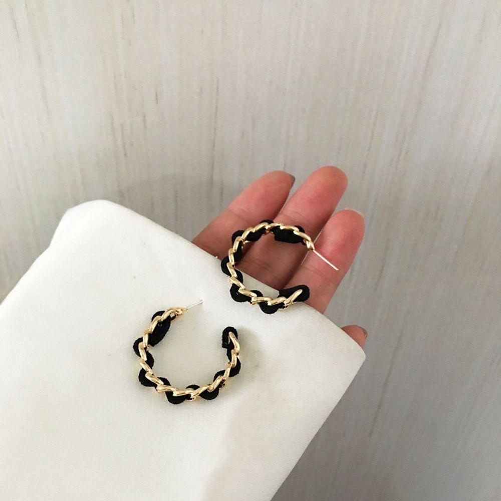 Bông Tai Dạng Xích Xoắn Hình Thánh Giá Phong Cách Cổ Điển Cho Nữ