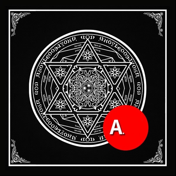Khăn trải bài tarot/ Tarot Black Triquetra 48*48cm