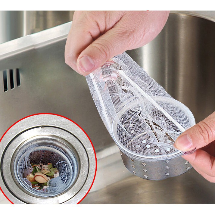 Set 30-100Túi Lọc Rác, Lọc Rác Thức Ăn Thừa Thông Minh Cho Bồn Rửa Chén Bát 1327
