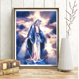 Tranh đính đá 5D , Tranh Đức mẹ đính full đá