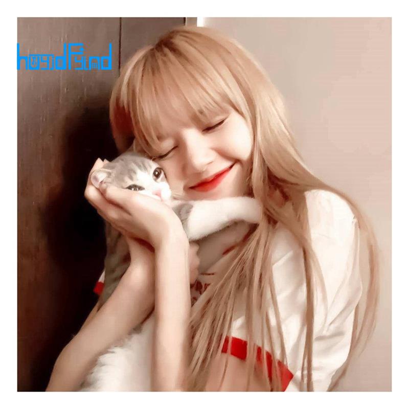 Tranh Đính Đá Kim Cương Toàn Bộ Diy Hình Blackpink Lisa Và Mèo