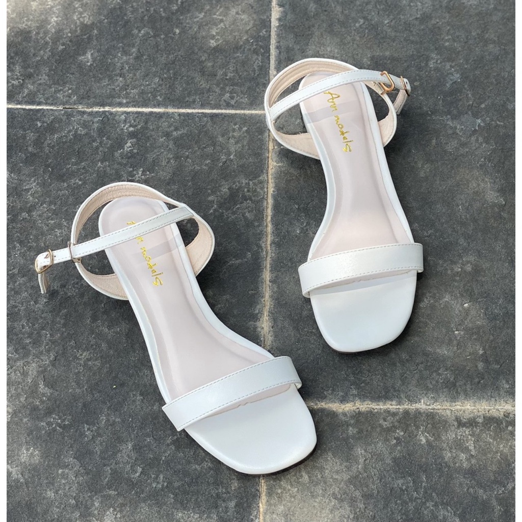 Sandal nữ/dép nữ bản ngang da mềm êm chân đế 3cm mã 112