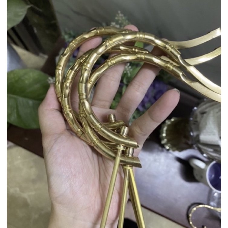 Móc đồng Bamboo móc lồng chim chất liệu đồng cao cấp dùng cho lồng mào, chòe, mi nhiều họa tiết