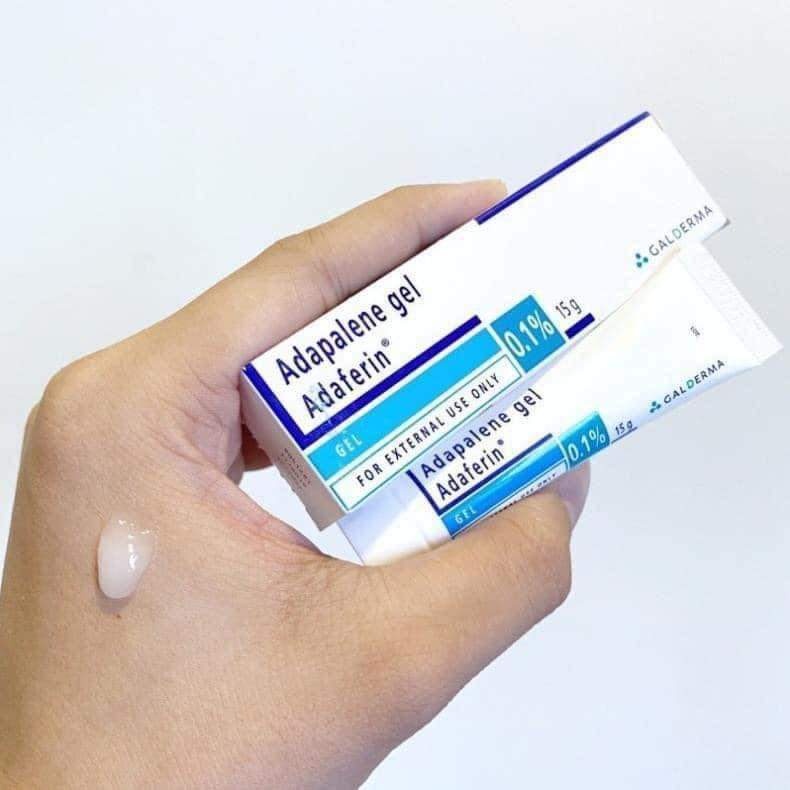 Kem Adapalene Gel 0.1 Adaferin Chính Hãng giúp giảm mụn ẩn mụn trứng cá mụn đầu đen hiệu quả 15g - YUPA.STORE