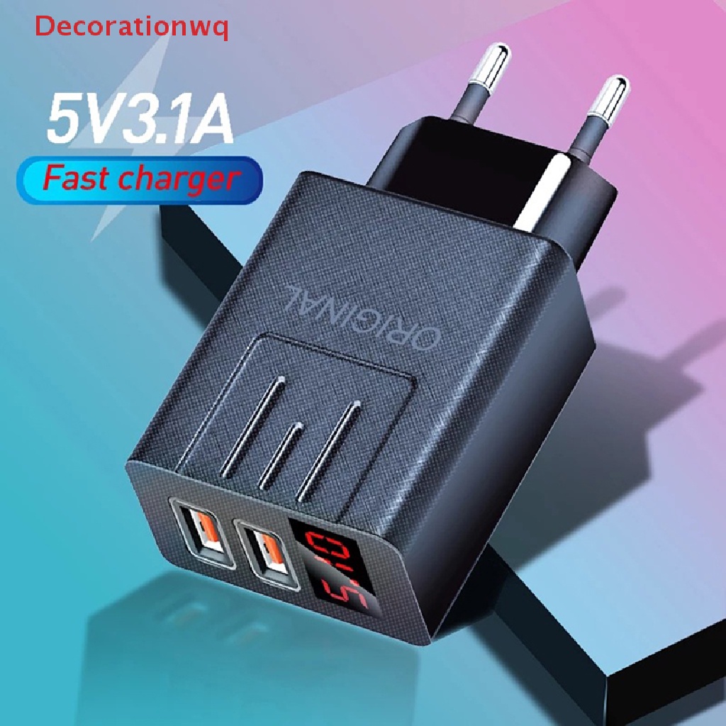 Củ Sạc Nhanh QC 3.0 45W Có Màn Hình LED Hiển Thị Kỹ Thuật Số Cho Điện Thoại Mới
