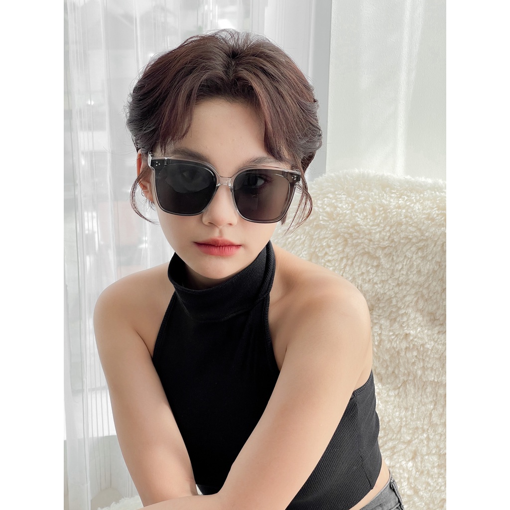 Kính râm nam nữ LILYEYEWEAR mắt vuông to chống UV400 bảo vệ mắt càng kính thời trang kc343