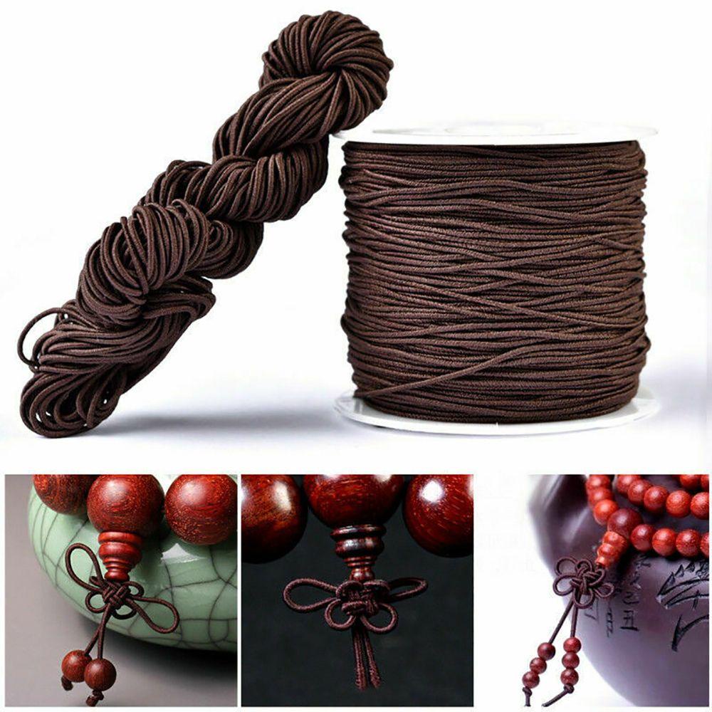 Dây Ruy Băng Co Giãn 1mm 54 Yards Màu Đen Làm Phụ Kiện Trang Sức