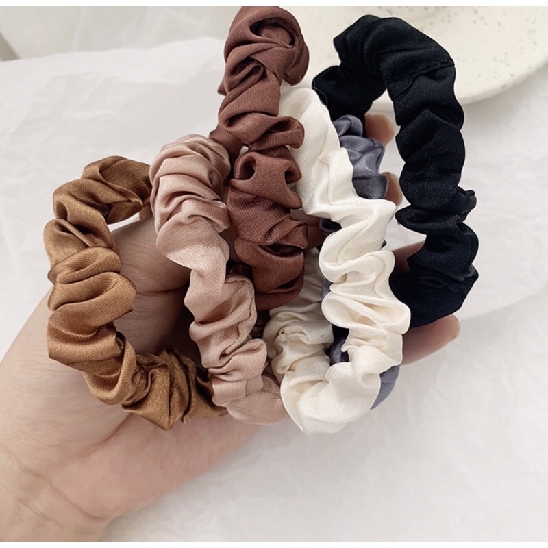 Dây cột tóc vải/ chun buộc tóc scrunchies phong cách Hàn quốc